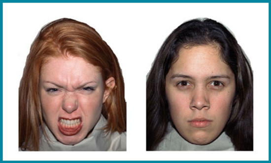 Zdjęcia twarzy wykorzystanych w eksperymencie